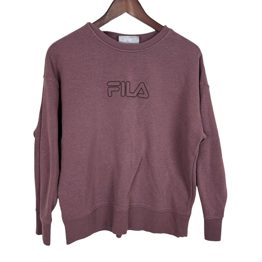 Fila Purple Mauve Long Sleeve Crewneck Sweatshirt Women’s Large French Terry